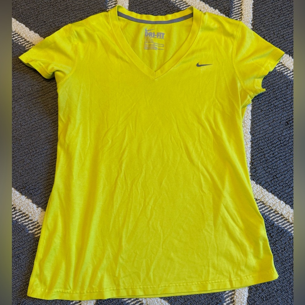 Nike Women's Bright Yellow Dri-FIT Tee